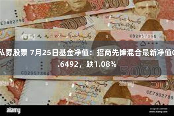 私募股票 7月25日基金净值：招商先锋混合最新净值0.6492，跌1.08%