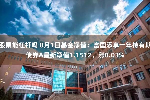股票能杠杆吗 8月1日基金净值:富国添享一年持有期债券A最新净值1.1512,涨0.03%
