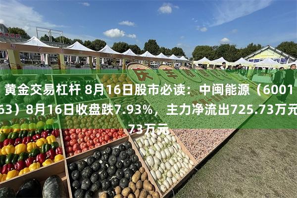 黄金交易杠杆 8月16日股市必读：中闽能源（600163）8月16日收盘跌7.93%，主力净流出725.73万元