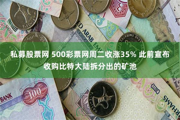 私募股票网 500彩票网周二收涨35% 此前宣布收购比特大陆拆分出的矿池