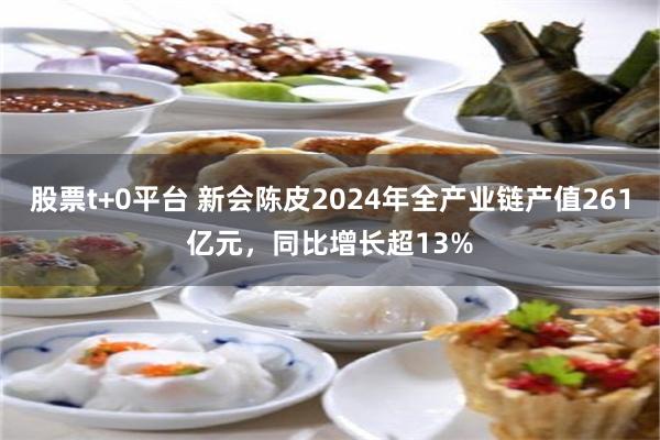 股票t+0平台 新会陈皮2024年全产业链产值261亿元，同比增长超13%